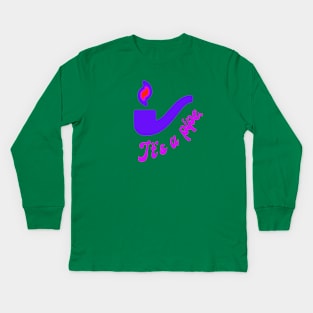 Ceci une pipe Kids Long Sleeve T-Shirt